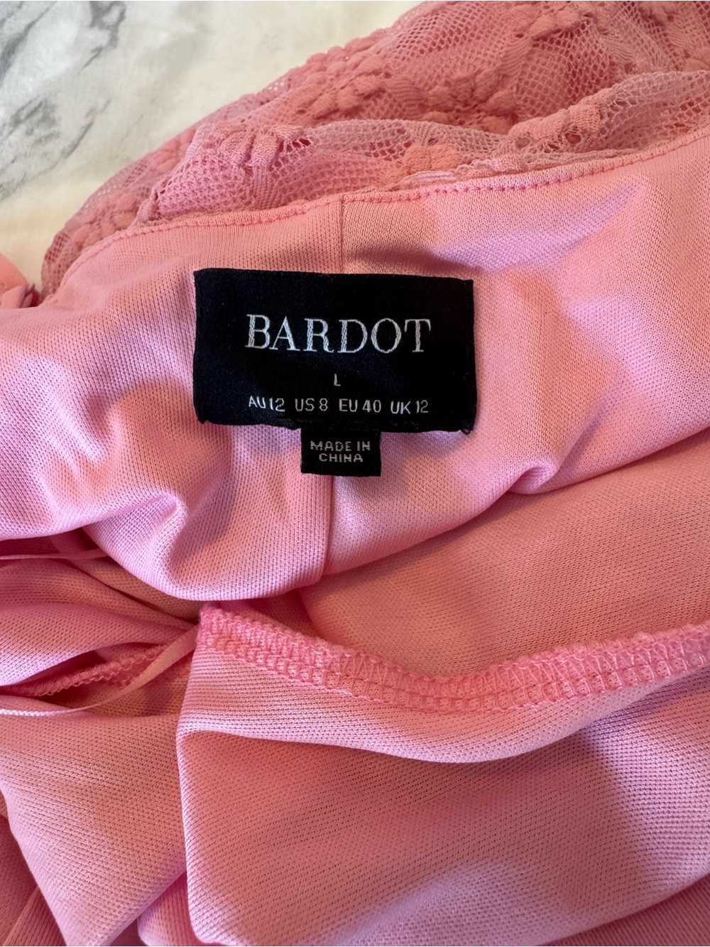 Bardot Adoni Midi Dress in Lili Pink Size 8/L - Picture 6 of 7